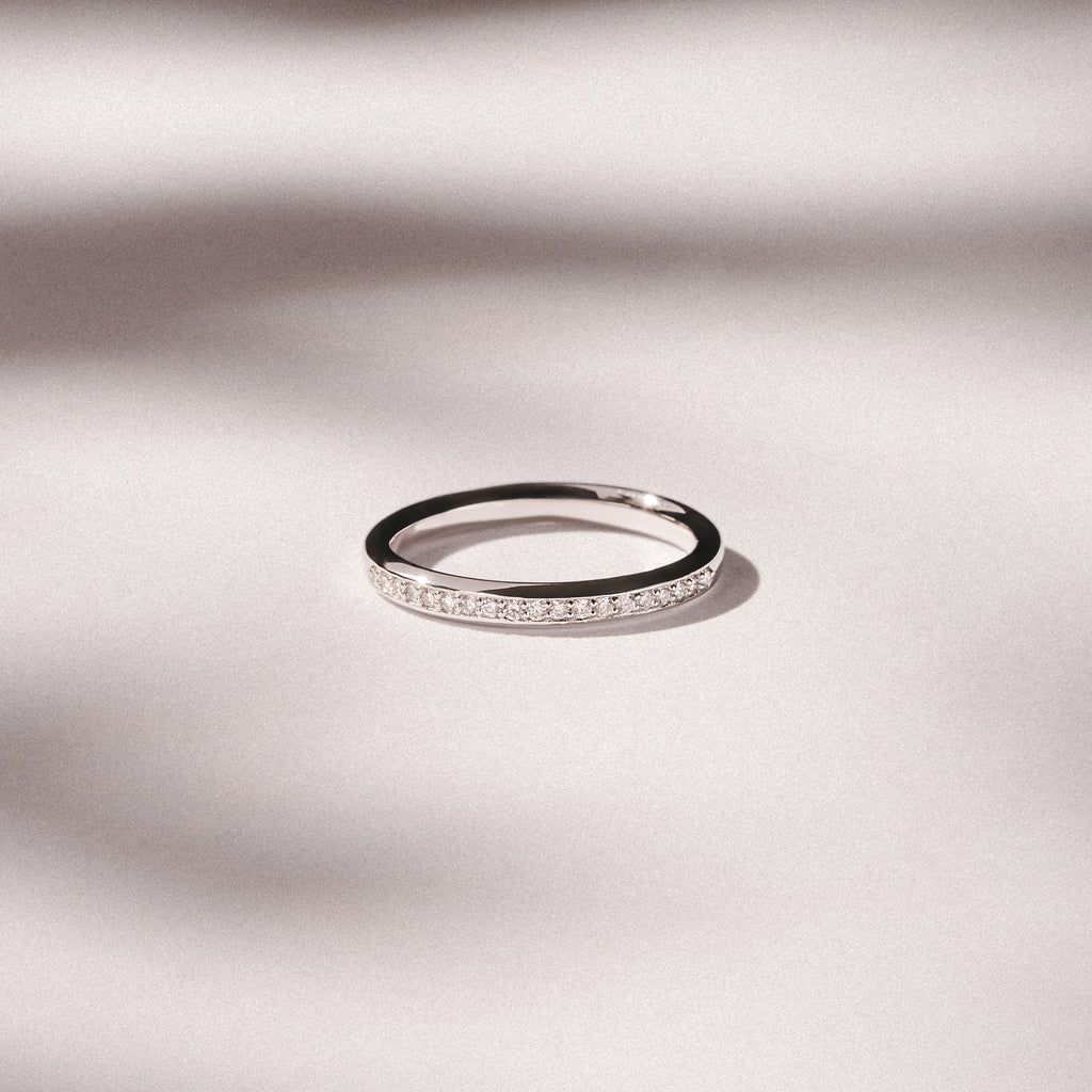 Lab Diamond Heritage Grain Ring 0.15ct H/SI in 925 Silver