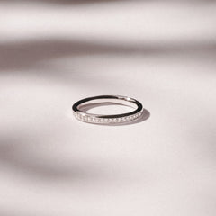 Lab Diamond Heritage Grain Ring 0.15ct H/SI in 925 Silver
