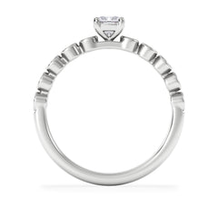 Entwine 0.30ct Round Cut Lab Diamond Solitaire Engagement Ring with Side Stones in Sterling Silver
