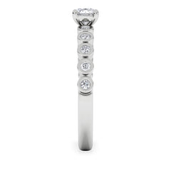 Entwine 0.30ct Round Cut Lab Diamond Solitaire Engagement Ring with Side Stones in Sterling Silver
