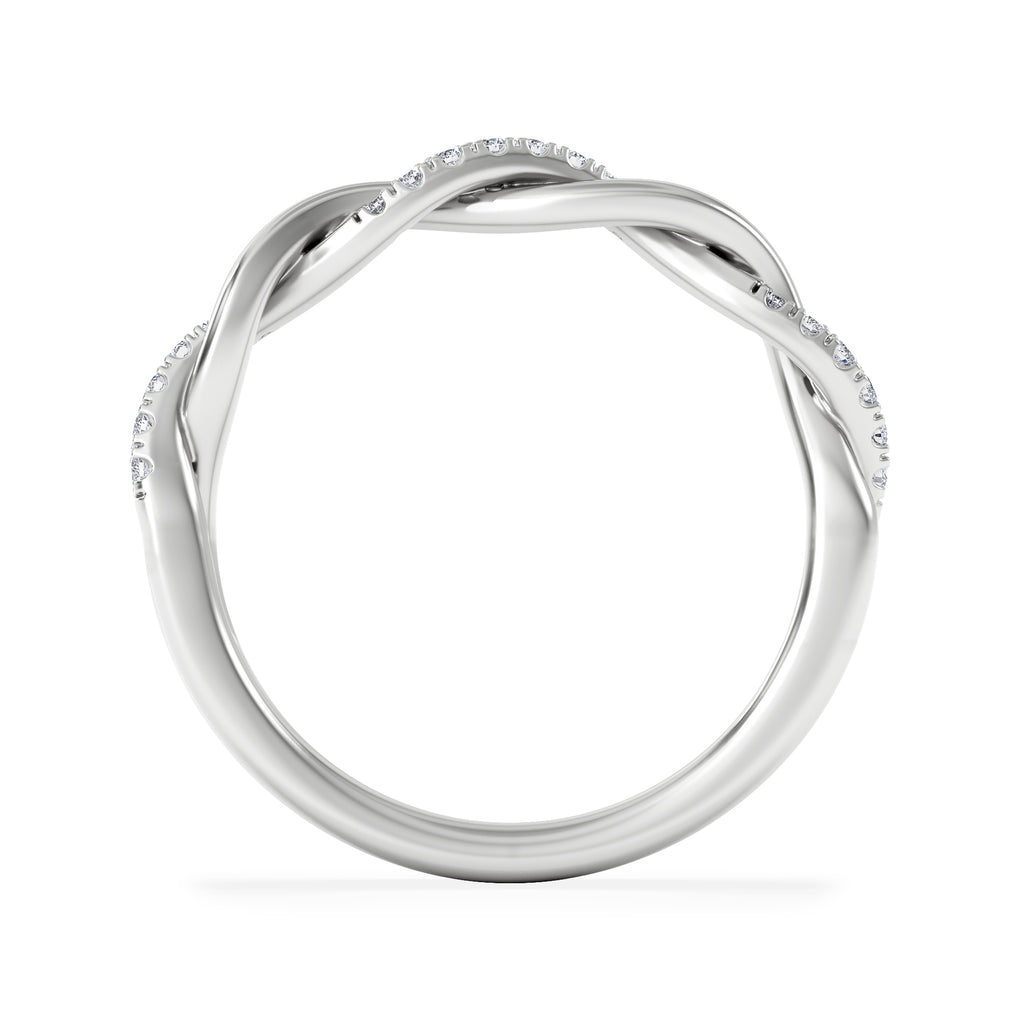 Celia Twist Half Band 0.15ct G/VS Round Cut Lab Diamond Eternity Ring in Silver