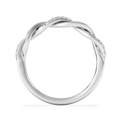 Celia Twist Half Band 0.15ct G/VS Round Cut Lab Diamond Eternity Ring in Silver
