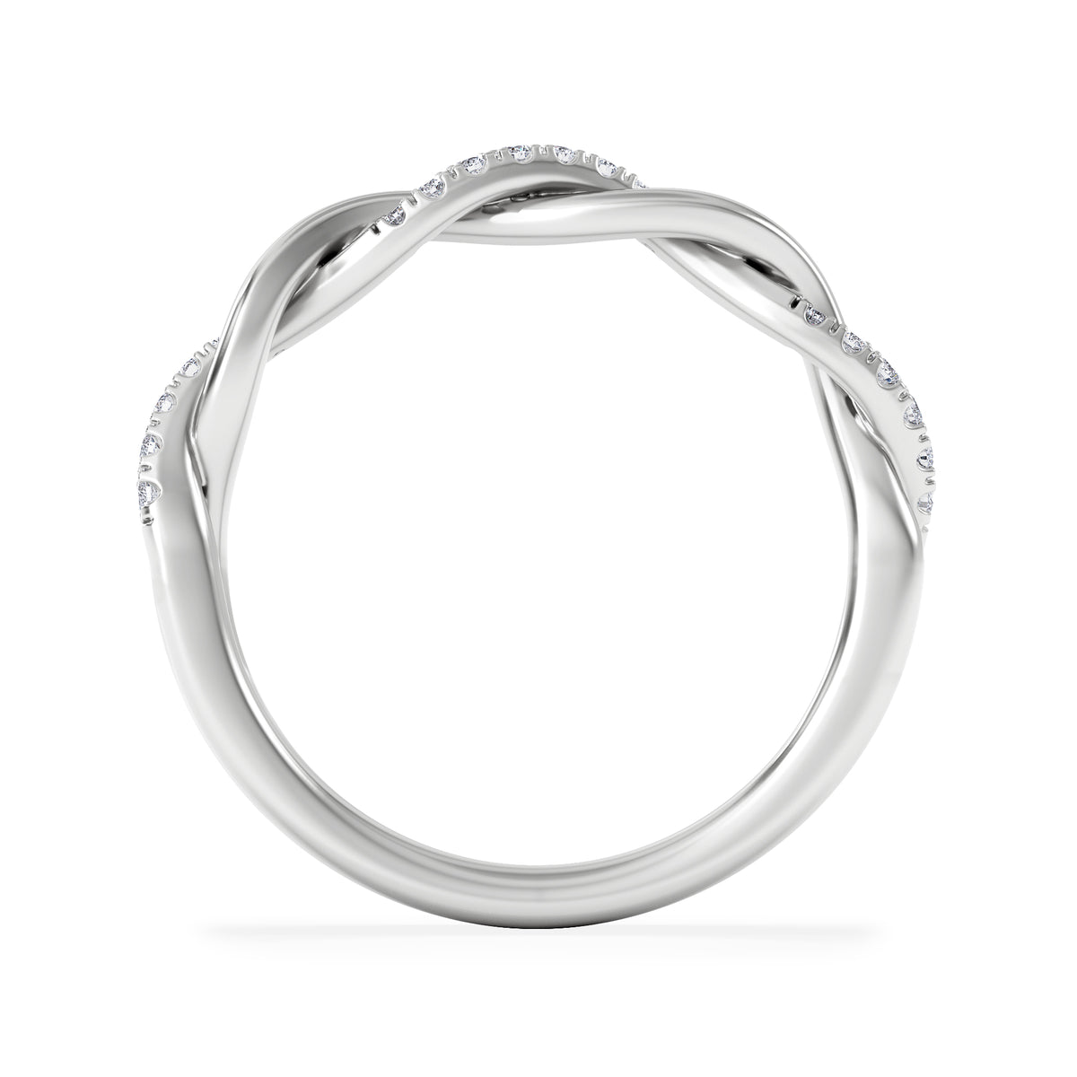 Celia Twist Half Band 0.15ct G/VS Round Cut Lab Diamond Eternity Ring in Silver