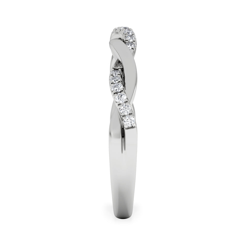 Celia Twist Half Band 0.15ct G/VS Round Cut Lab Diamond Eternity Ring in Silver
