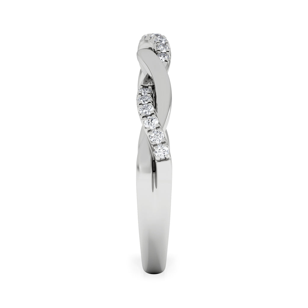 Celia Twist Half Band 0.15ct G/VS Round Cut Lab Diamond Eternity Ring in Silver