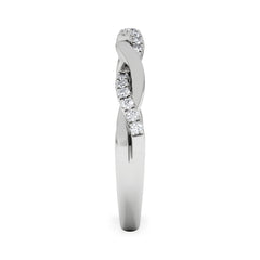 Celia Twist Half Band 0.15ct G/VS Round Cut Lab Diamond Eternity Ring in Silver