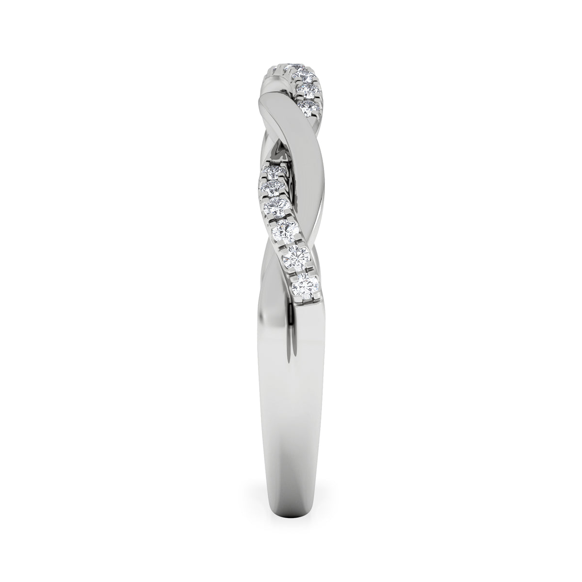 Celia Twist Half Band 0.15ct G/VS Round Cut Lab Diamond Eternity Ring in Silver