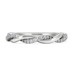 Celia Twist Half Band 0.15ct G/VS Round Cut Lab Diamond Eternity Ring in Silver