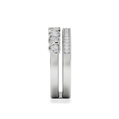 Ever Heart Ring Lab Diamond 0.20ct in 925 Silver