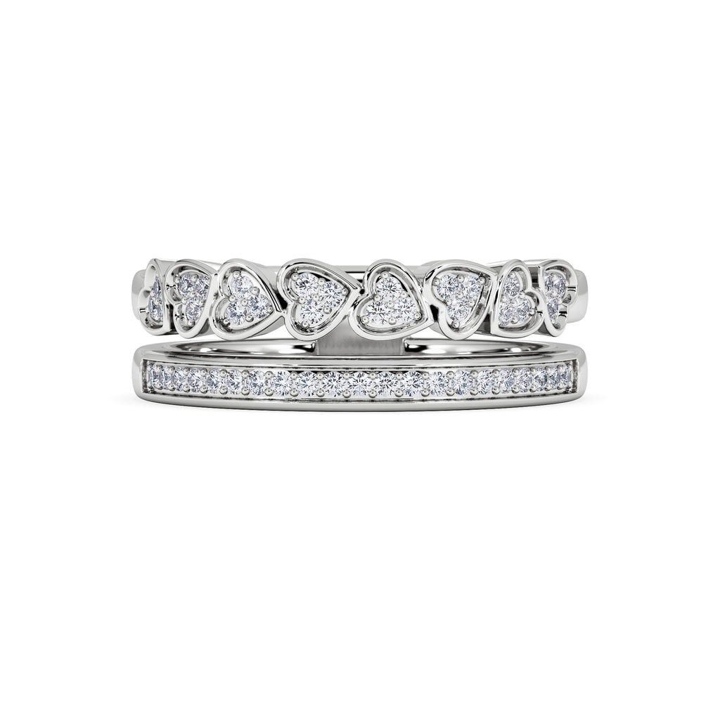 Ever Heart Ring Lab Diamond 0.20ct in 925 Silver