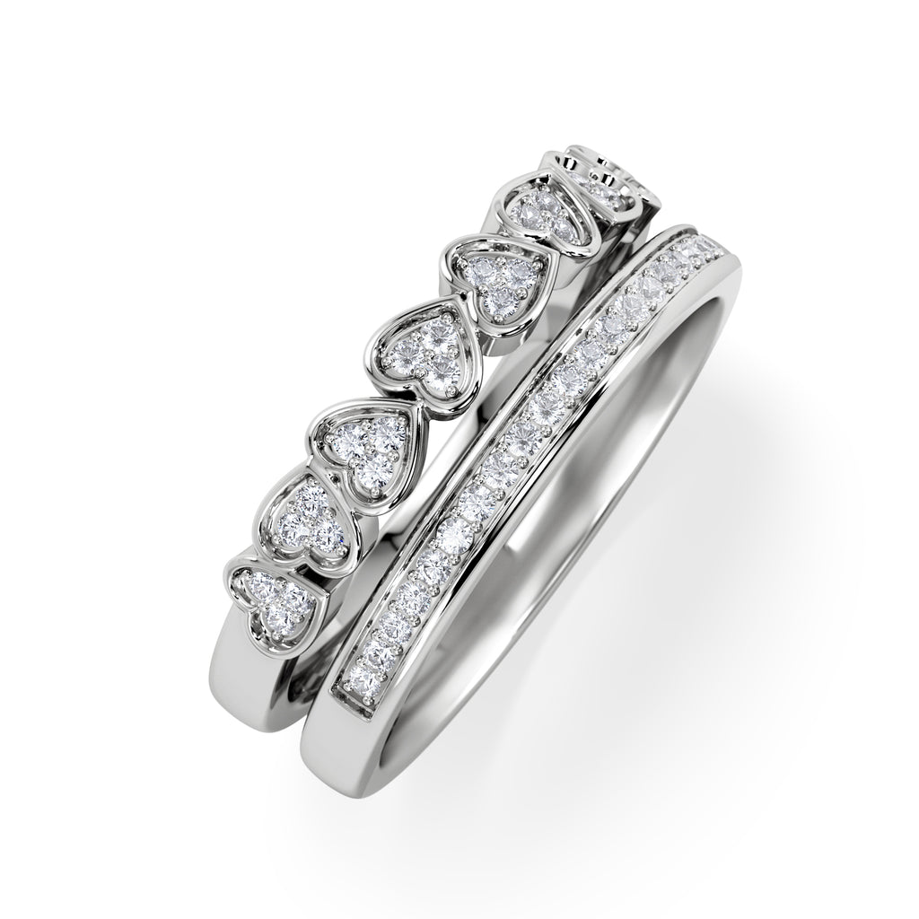 Ever Heart Ring Lab Diamond 0.20ct in 925 Silver