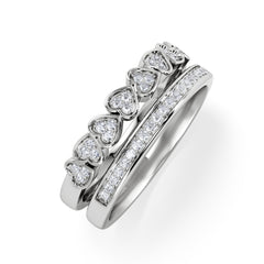 Ever Heart Ring Lab Diamond 0.20ct in 925 Silver