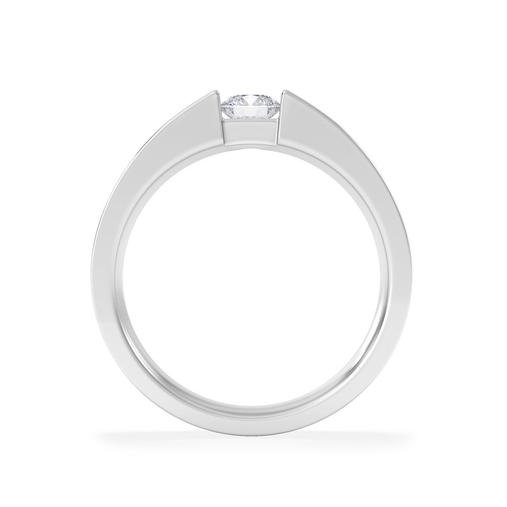 Jessica 0.25ct Round Cut Lab Diamond Solitaire Engagement Ring in Sterling Silver