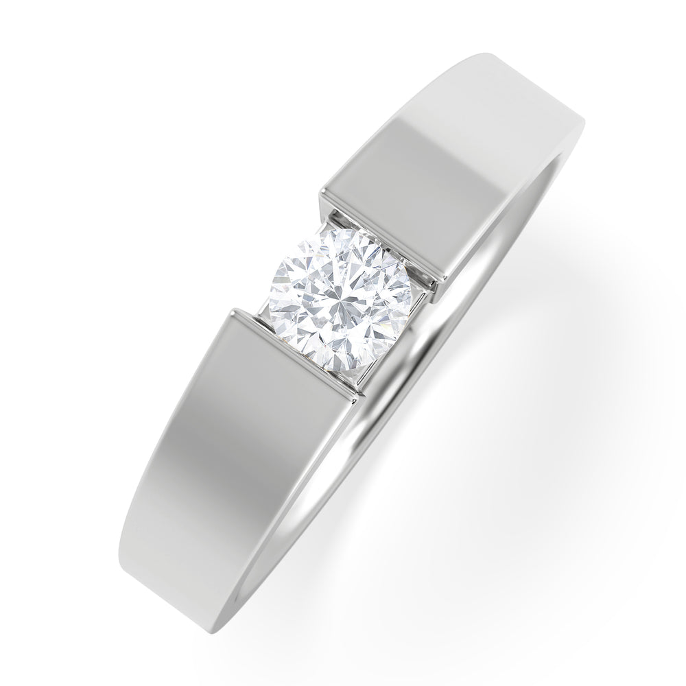 Jessica 0.25ct Round Cut Lab Diamond Solitaire Engagement Ring in Sterling Silver