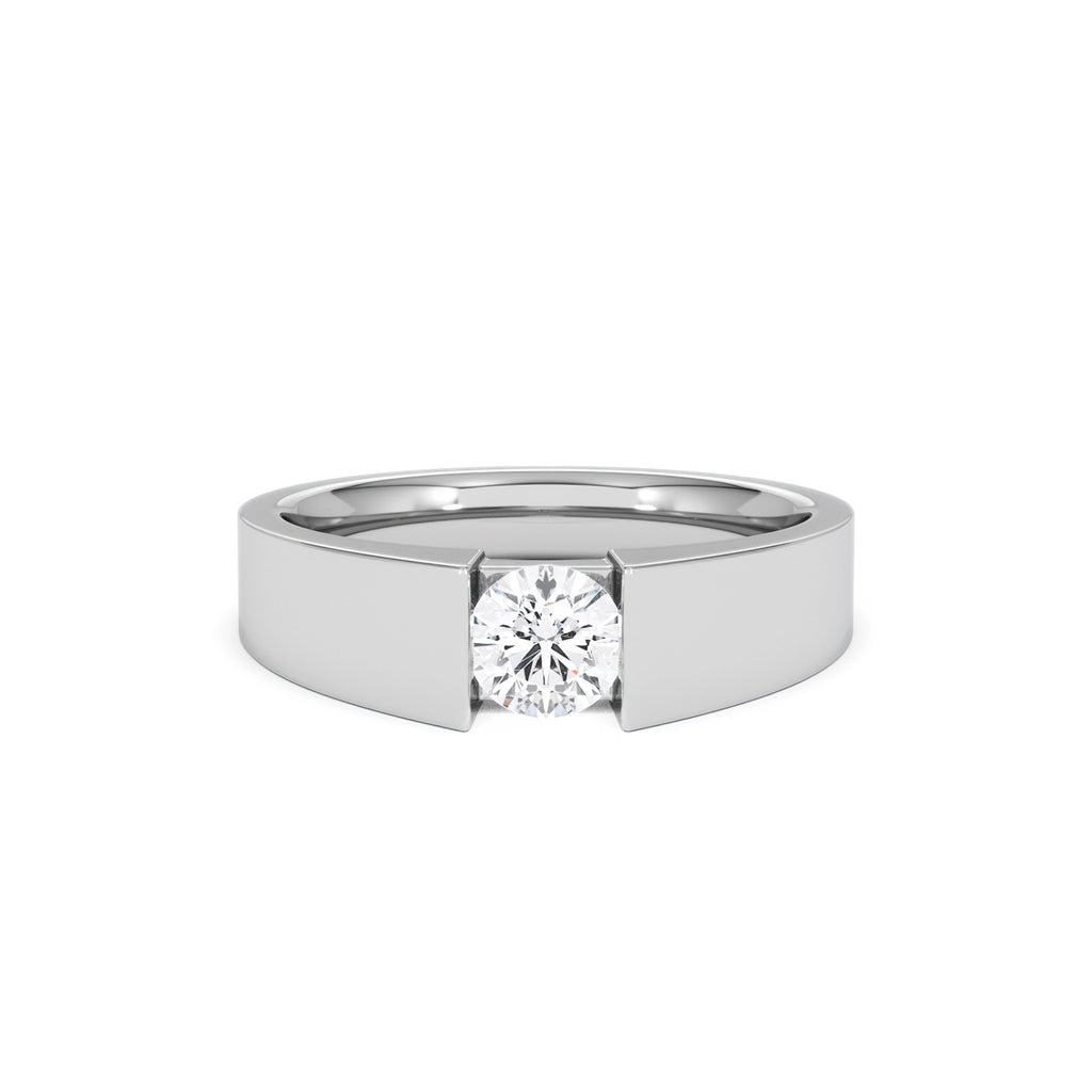 Jessica 0.50ct Round Cut Lab Diamond Solitaire Engagement Ring in Sterling Silver