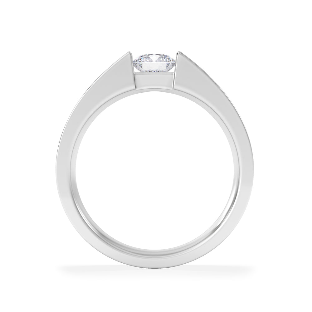 Jessica 0.50ct Round Cut Lab Diamond Solitaire Engagement Ring in 9K White Gold