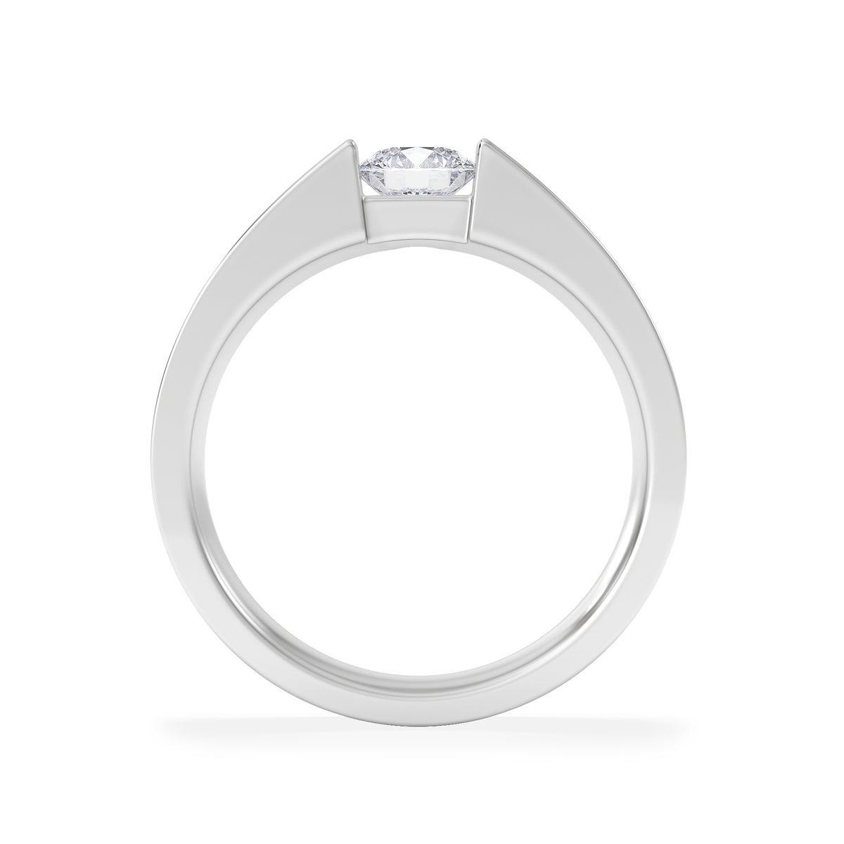 Jessica 0.50ct Round Cut Lab Diamond Solitaire Engagement Ring in 9K White Gold