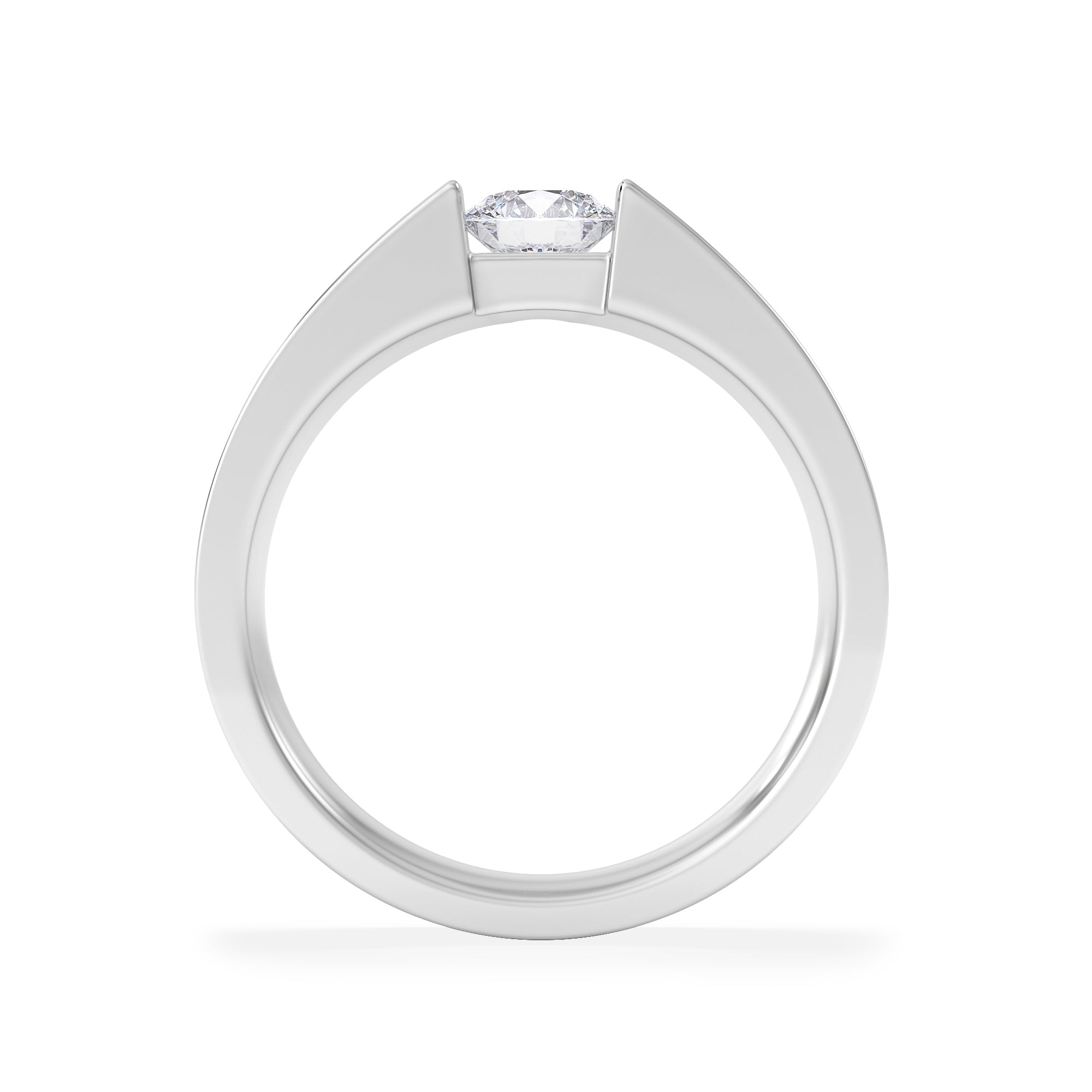Jessica 0.50ct Round Cut Lab Diamond Solitaire Engagement Ring in Sterling Silver