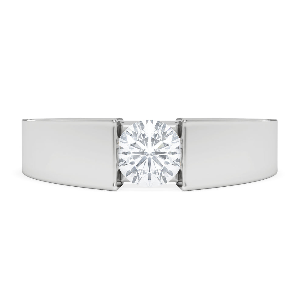 Jessica 0.50ct Round Cut Lab Diamond Solitaire Engagement Ring in Sterling Silver