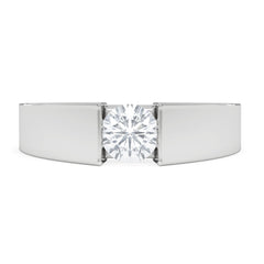 Jessica 0.50ct Round Cut Lab Diamond Solitaire Engagement Ring in Sterling Silver