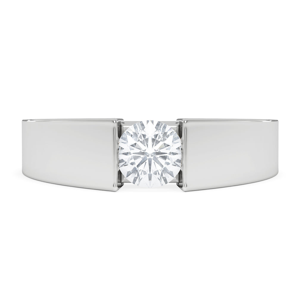Jessica 0.50ct Round Cut Lab Diamond Solitaire Engagement Ring in 9K White Gold
