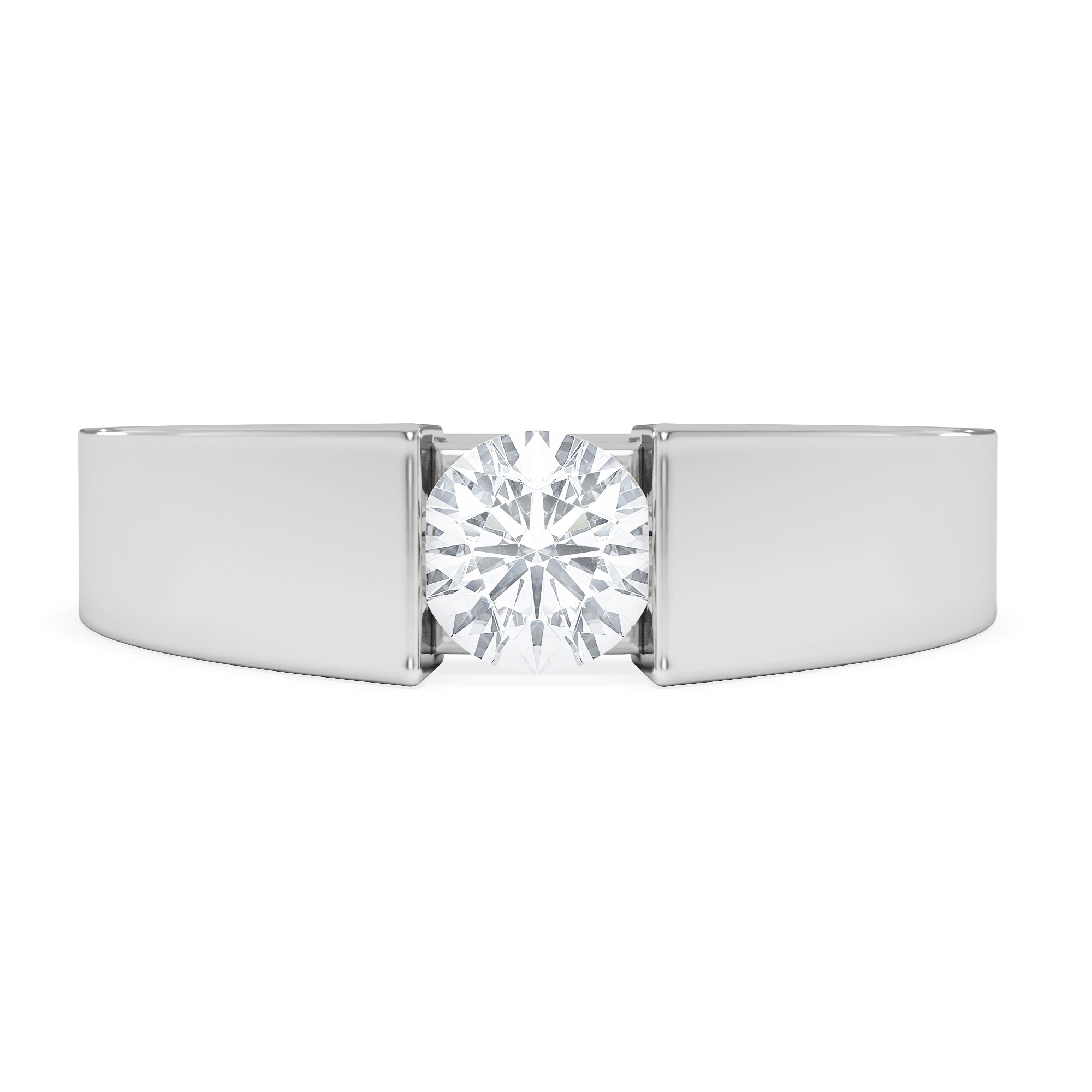 Jessica 0.50ct Round Cut Lab Diamond Solitaire Engagement Ring in 9K White Gold