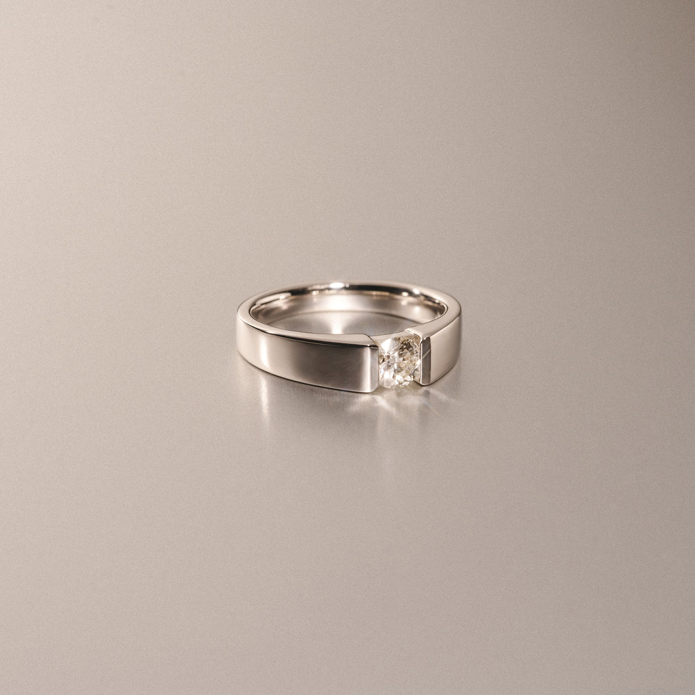 Jessica 0.50ct Round Cut Lab Diamond Solitaire Engagement Ring in Sterling Silver