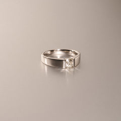 Jessica 0.50ct Round Cut Lab Diamond Solitaire Engagement Ring in Sterling Silver