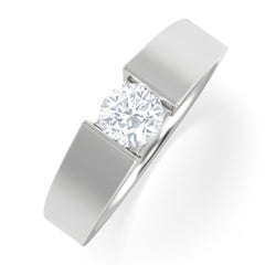 Jessica 0.50ct Round Cut Lab Diamond Solitaire Engagement Ring in 9K White Gold