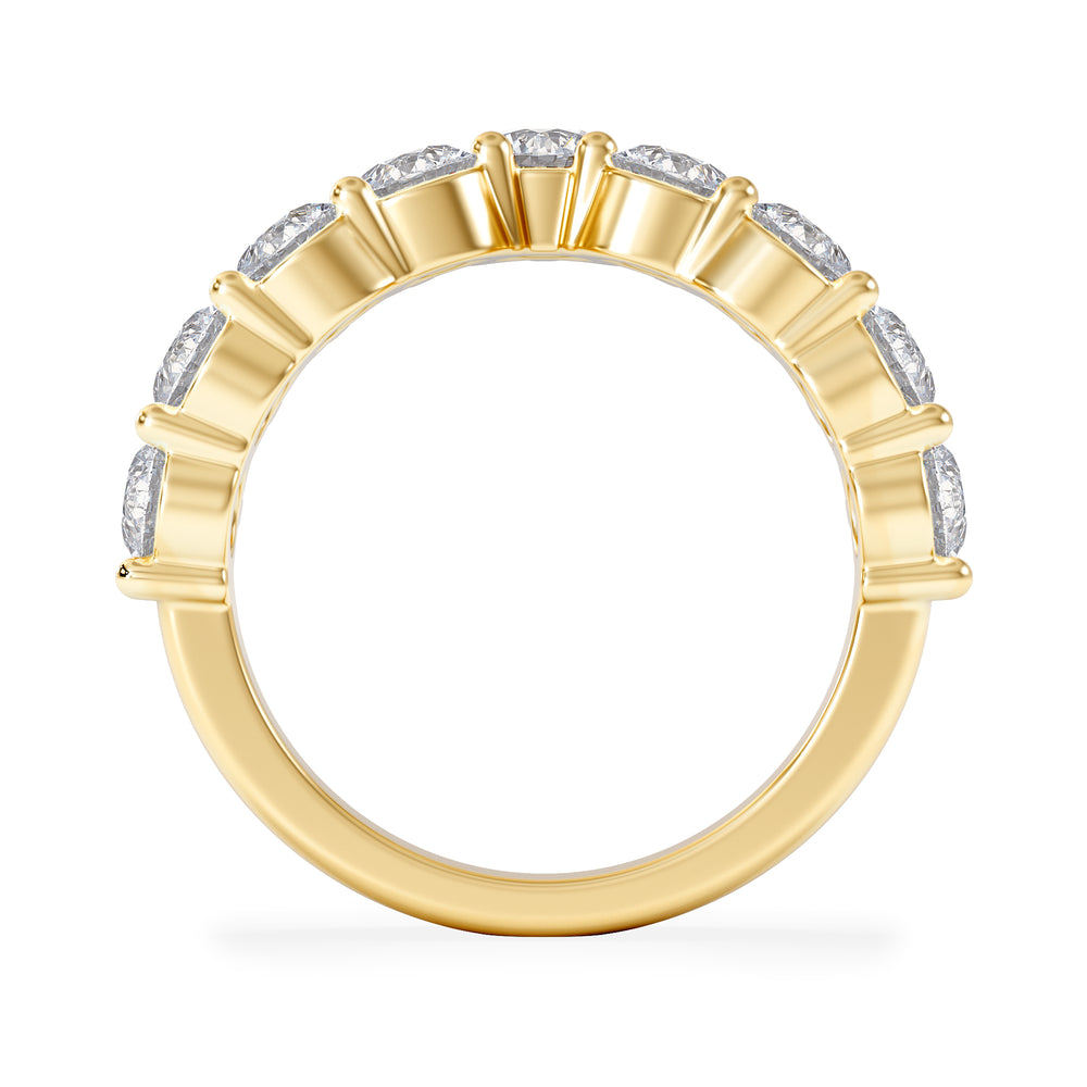 Starlit 2.00ct Round Cut Lab Diamond Wishbone Ring in 9K Yellow Gold
