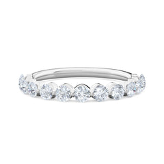 Mira 0.50ct Lab Diamond Half Eternity Ring in Sterling Silver