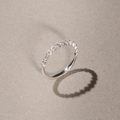 Mira 0.50ct Lab Diamond Half Eternity Ring in Sterling Silver