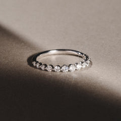 Mira 0.50ct Lab Diamond Half Eternity Ring in Sterling Silver