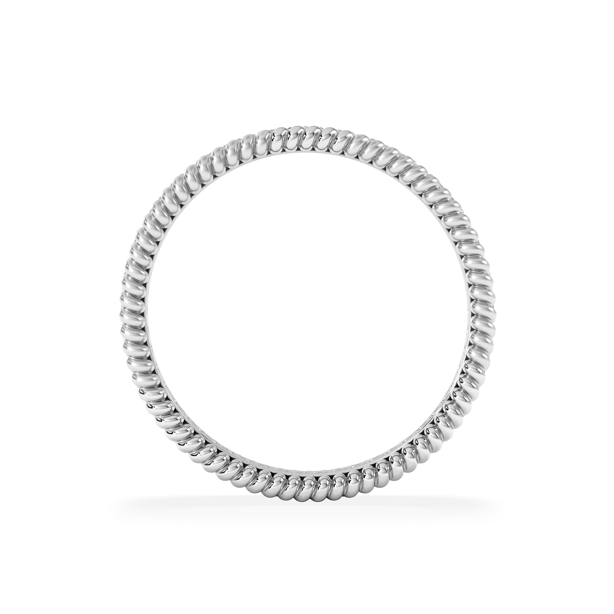 Woven 0.25ct Lab Diamond Eternity Ring in Sterling Silver