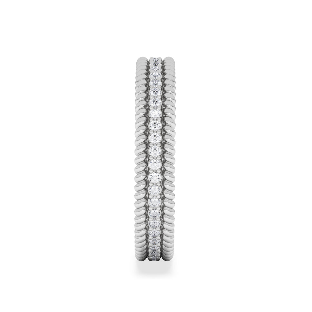 Woven 0.25ct Lab Diamond Eternity Ring in Sterling Silver