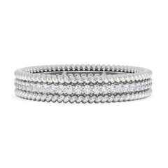 Woven 0.25ct Lab Diamond Eternity Ring in Sterling Silver