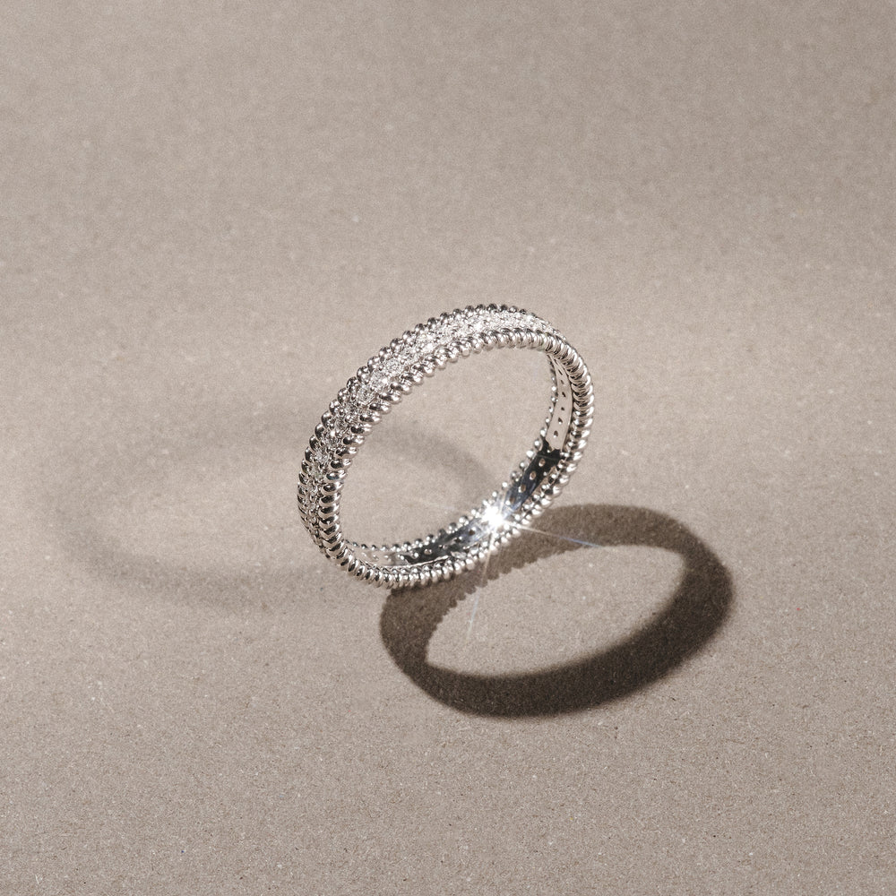 Woven 0.25ct Lab Diamond Eternity Ring in Sterling Silver