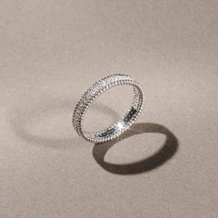 Woven 0.25ct Lab Diamond Eternity Ring in Sterling Silver