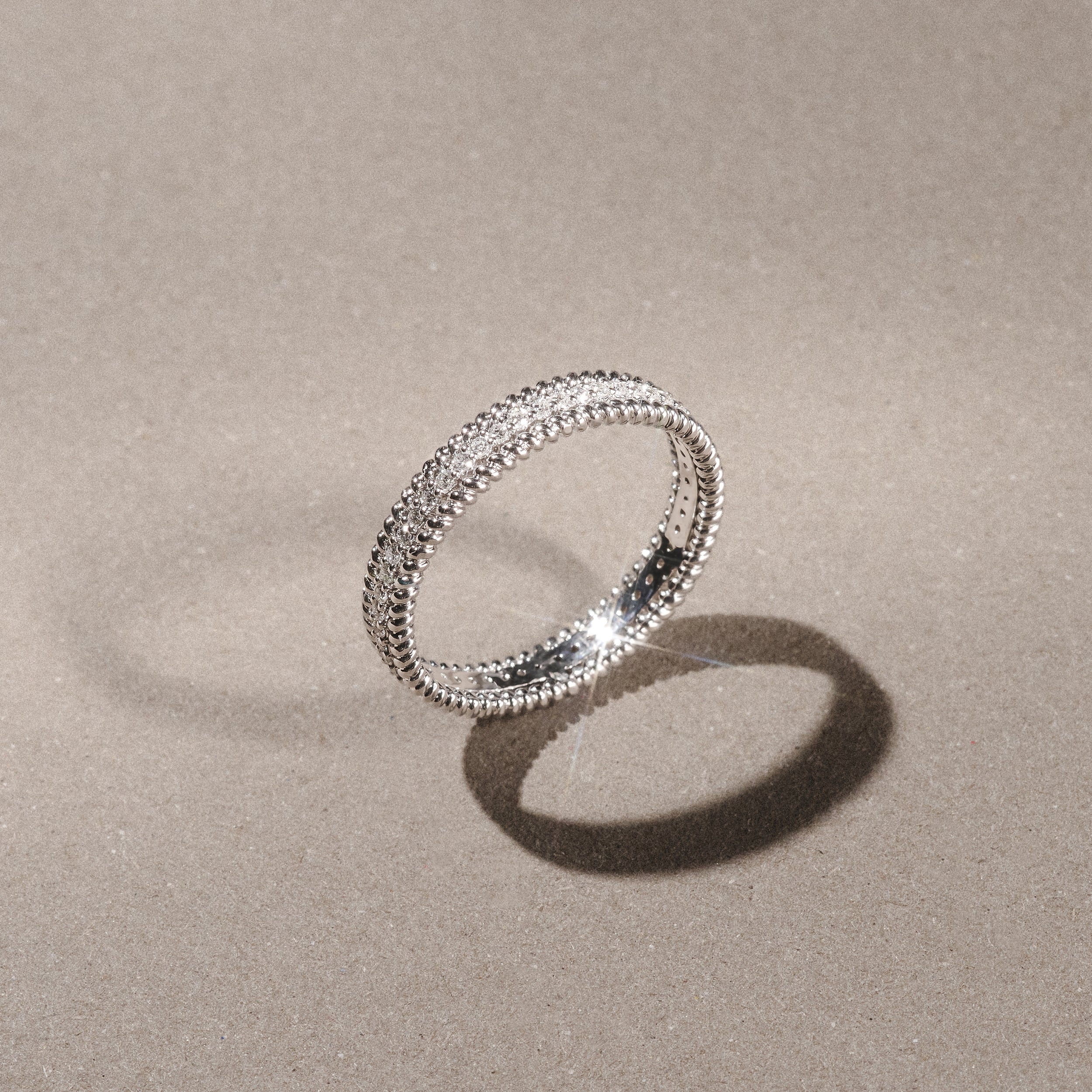 Woven 0.25ct Lab Diamond Eternity Ring in Sterling Silver
