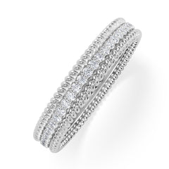 Woven 0.25ct Lab Diamond Eternity Ring in Sterling Silver