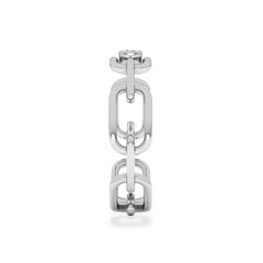 Bound Lab Diamond Link Ring 0.041ct Round Cut in Sterling Silver