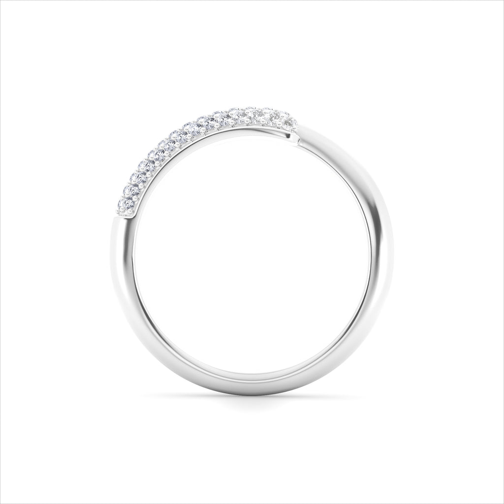 0.15ct Lab Diamond Pavé Wrap Ring in Sterling Silver