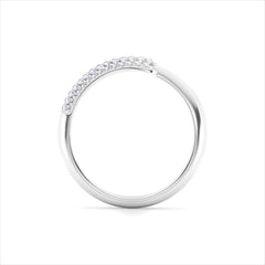 0.15ct Lab Diamond Pavé Wrap Ring in Sterling Silver