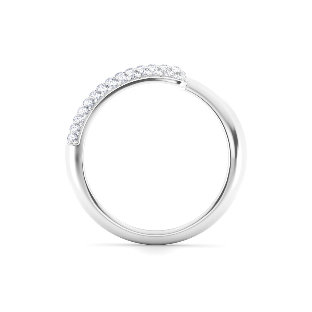 0.30ct Lab Diamond Pavé Wrap Ring in Sterling Silver