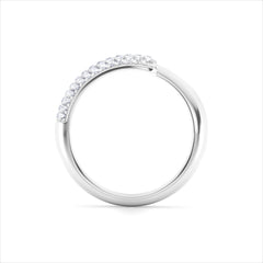0.30ct Lab Diamond Pavé Wrap Ring in Sterling Silver