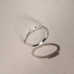 Era 0.33ct Round Cut Lab Diamond 3 Stone Ring in 925 Silver