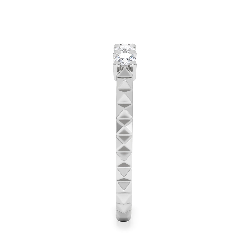 Era 0.34ct Round Cut Lab Diamond 5 Stone Ring in 925 Silver
