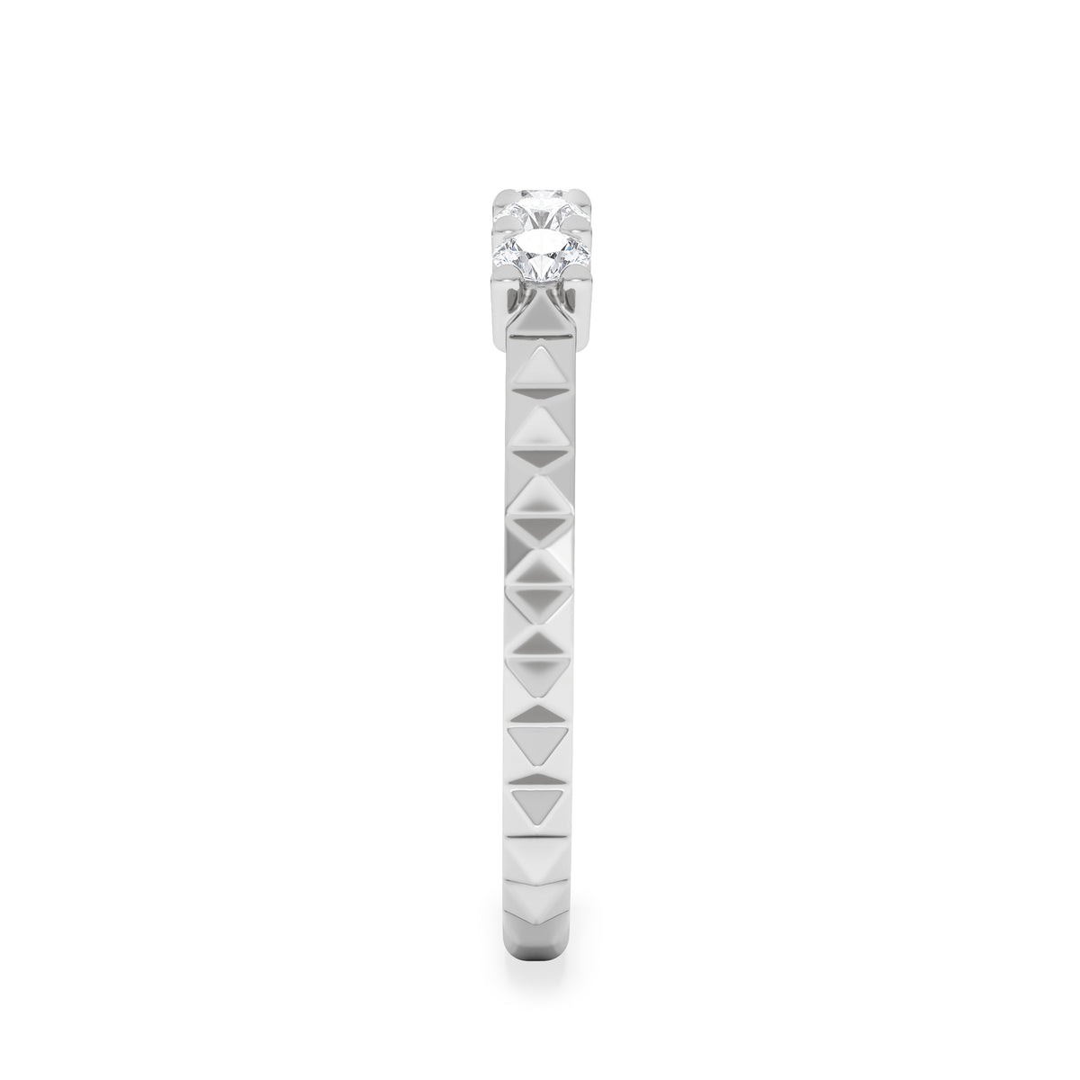 Era 0.34ct Round Cut Lab Diamond 5 Stone Ring in 925 Silver