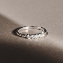 Era 0.34ct Round Cut Lab Diamond 5 Stone Ring in 925 Silver