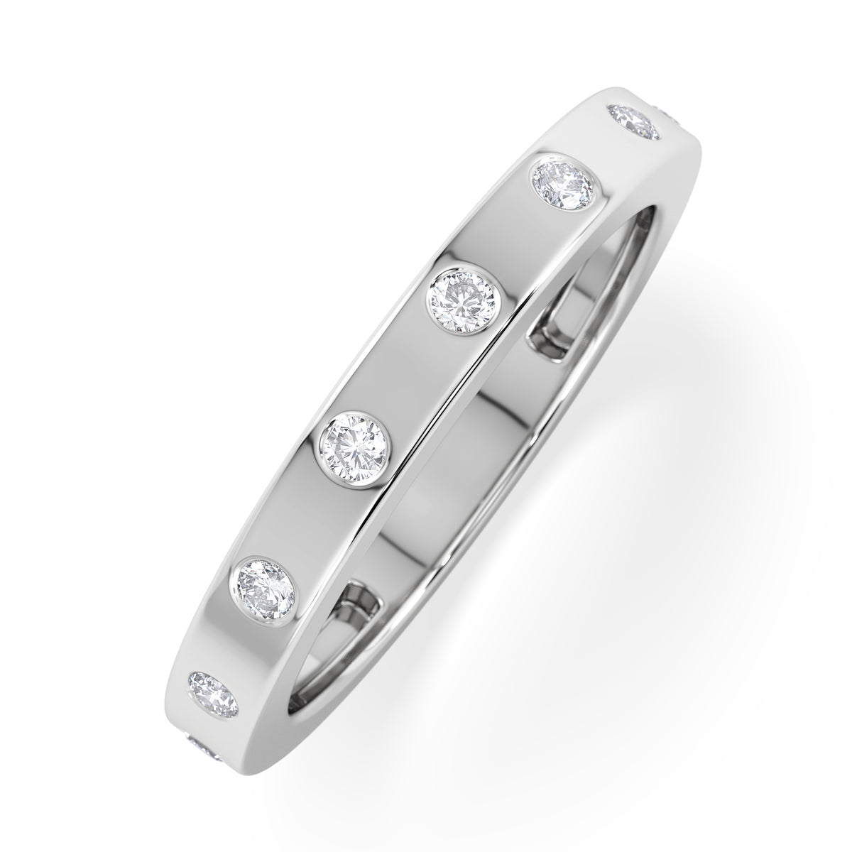 Élan 0.09ct Lab Diamond Ring in Sterling Silver